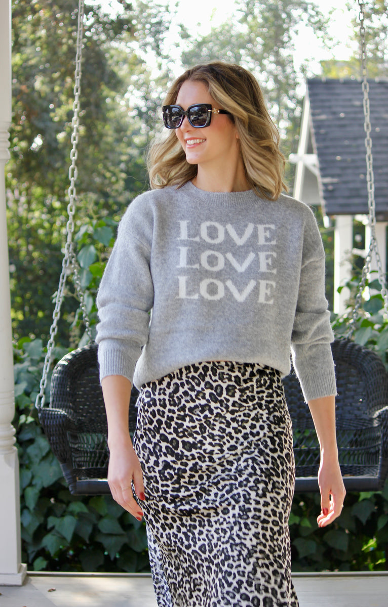 Satin Snow Leopard Skirt – Covey Designs Co