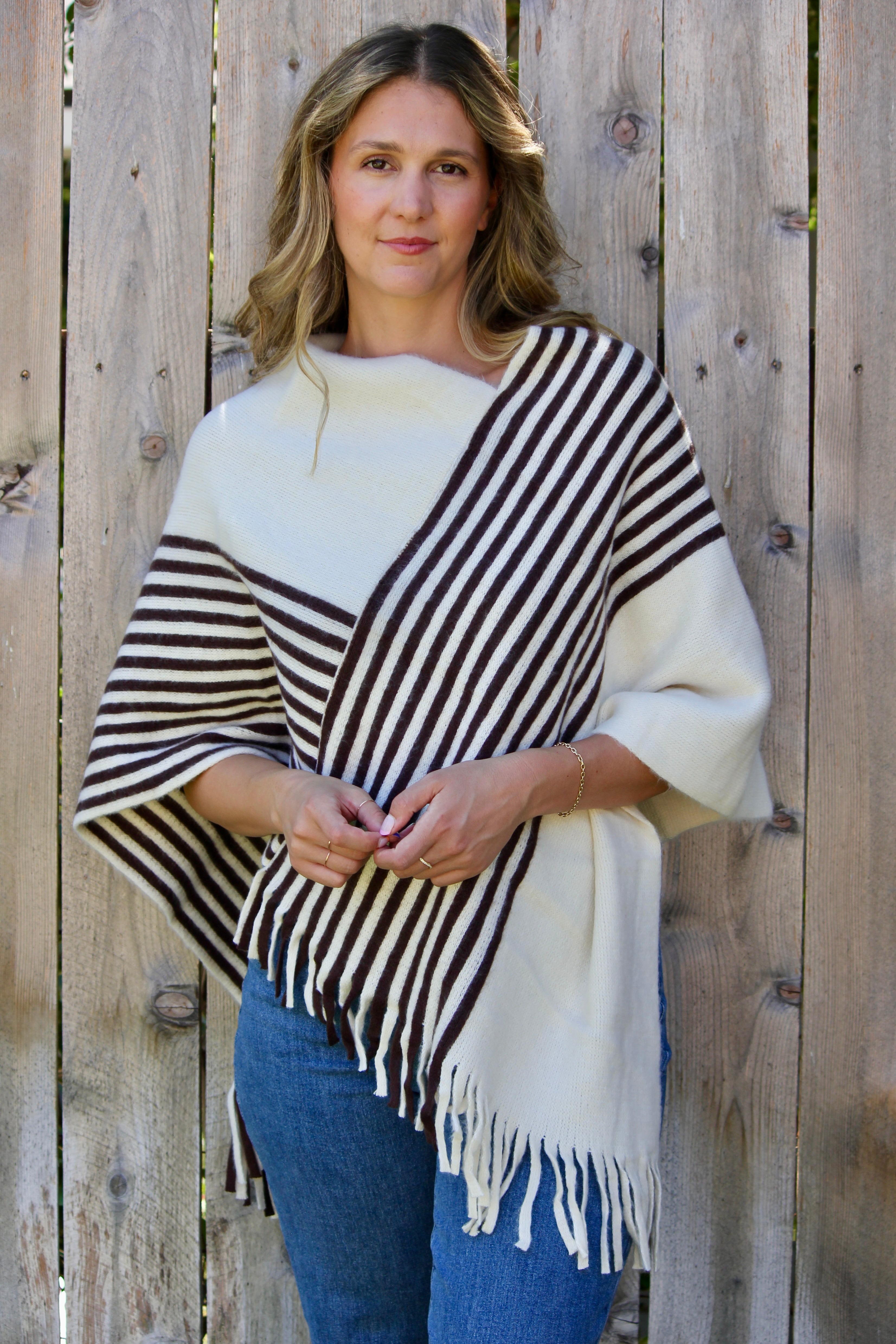 Poly Fringe Poncho