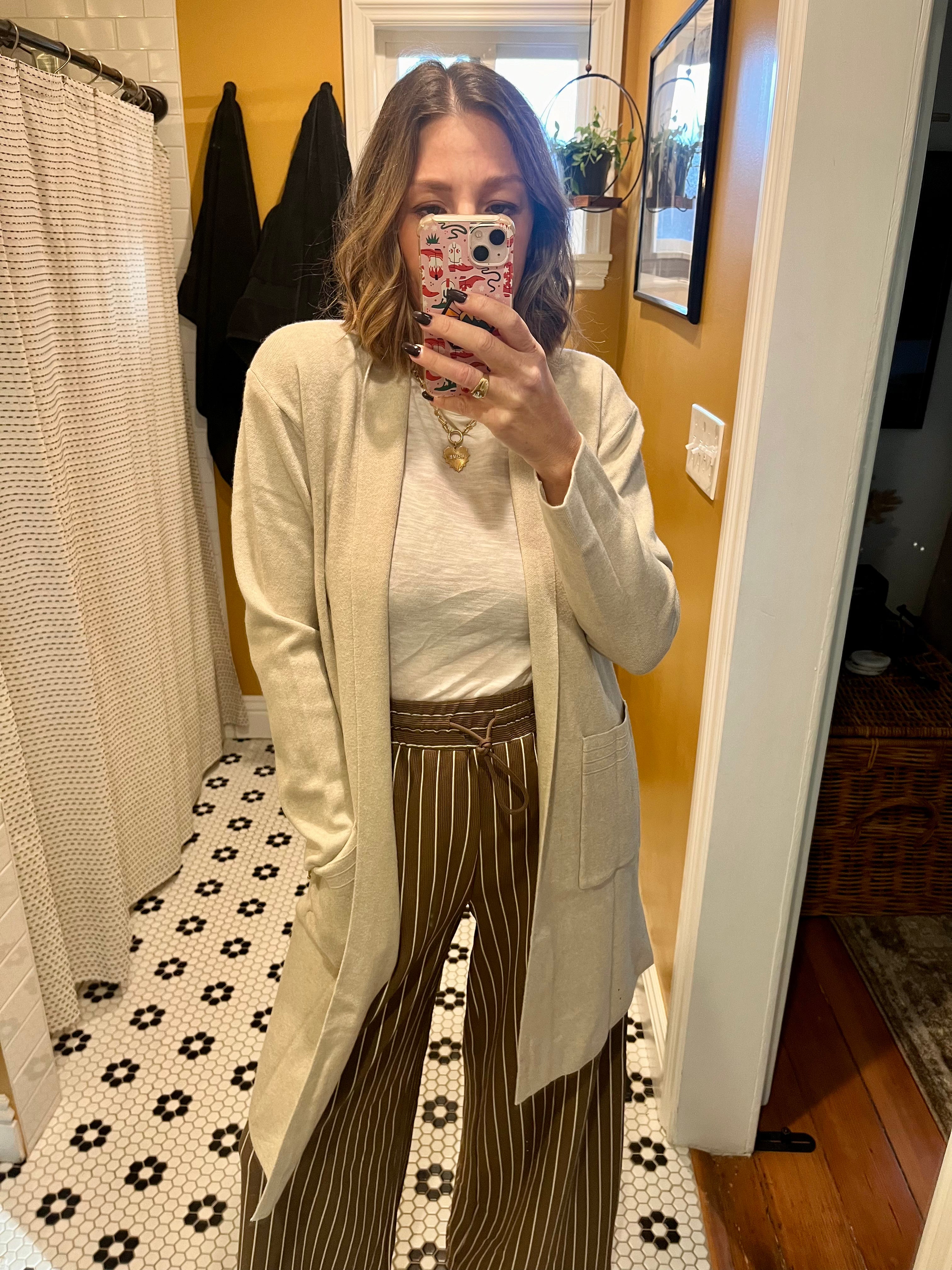Pull On Stripe Pant - Coco