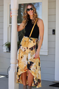 Marbled Wrap Skirt
