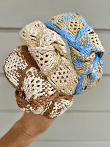Seaside Woven Top Knot Headband