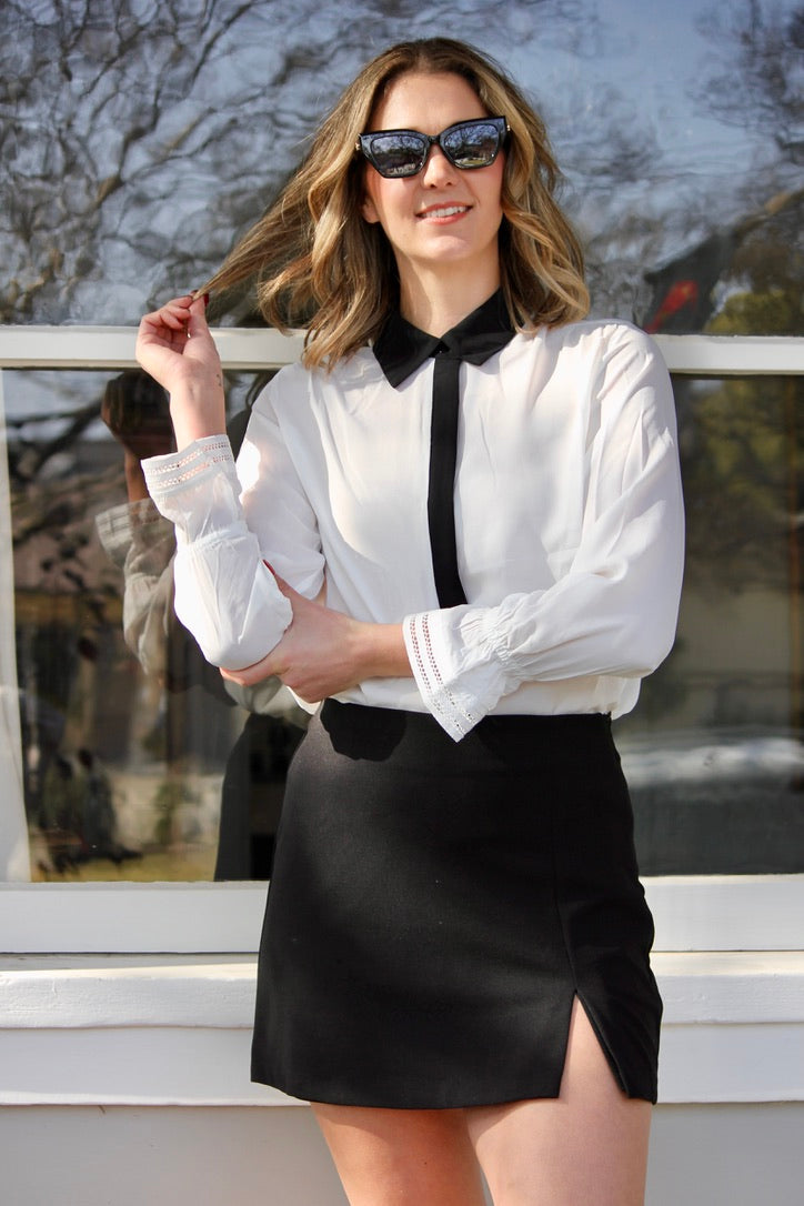 Carol Color Blocked Blouse