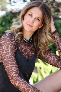Leopard Mesh Longsleeve