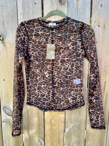 Leopard Mesh Longsleeve
