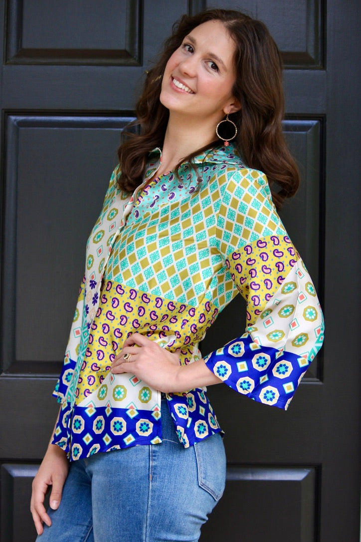 Mod Patchwork Blouse