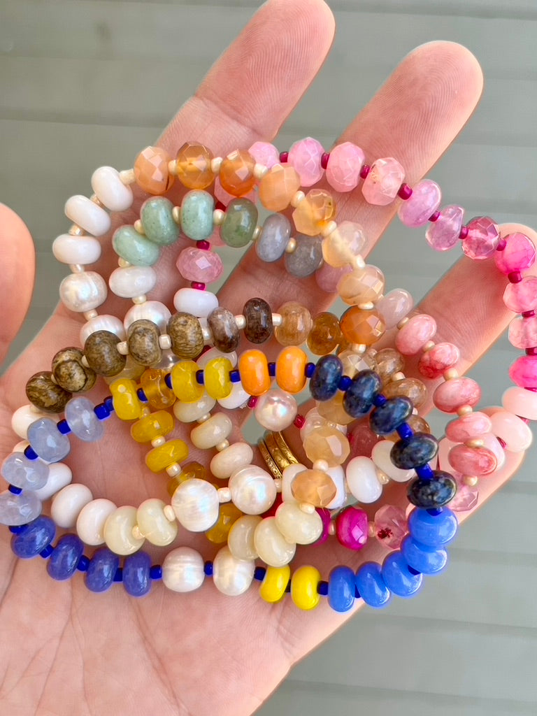 Colorful Stone & FWP Bracelet