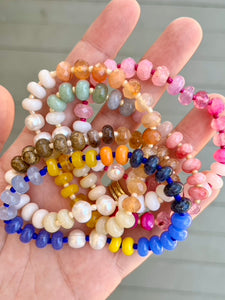Colorful Stone & FWP Bracelet