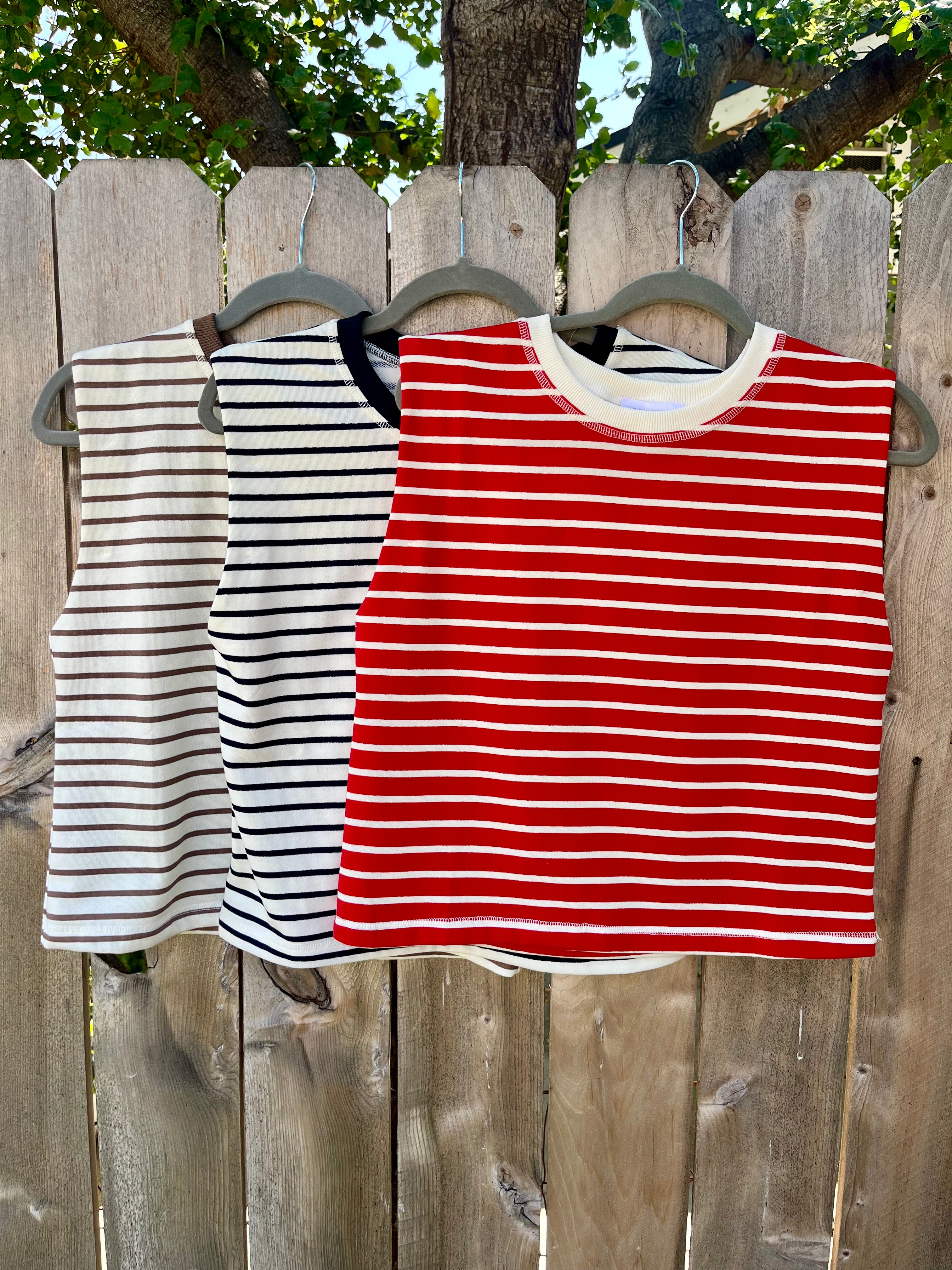 Striped Cap Tank