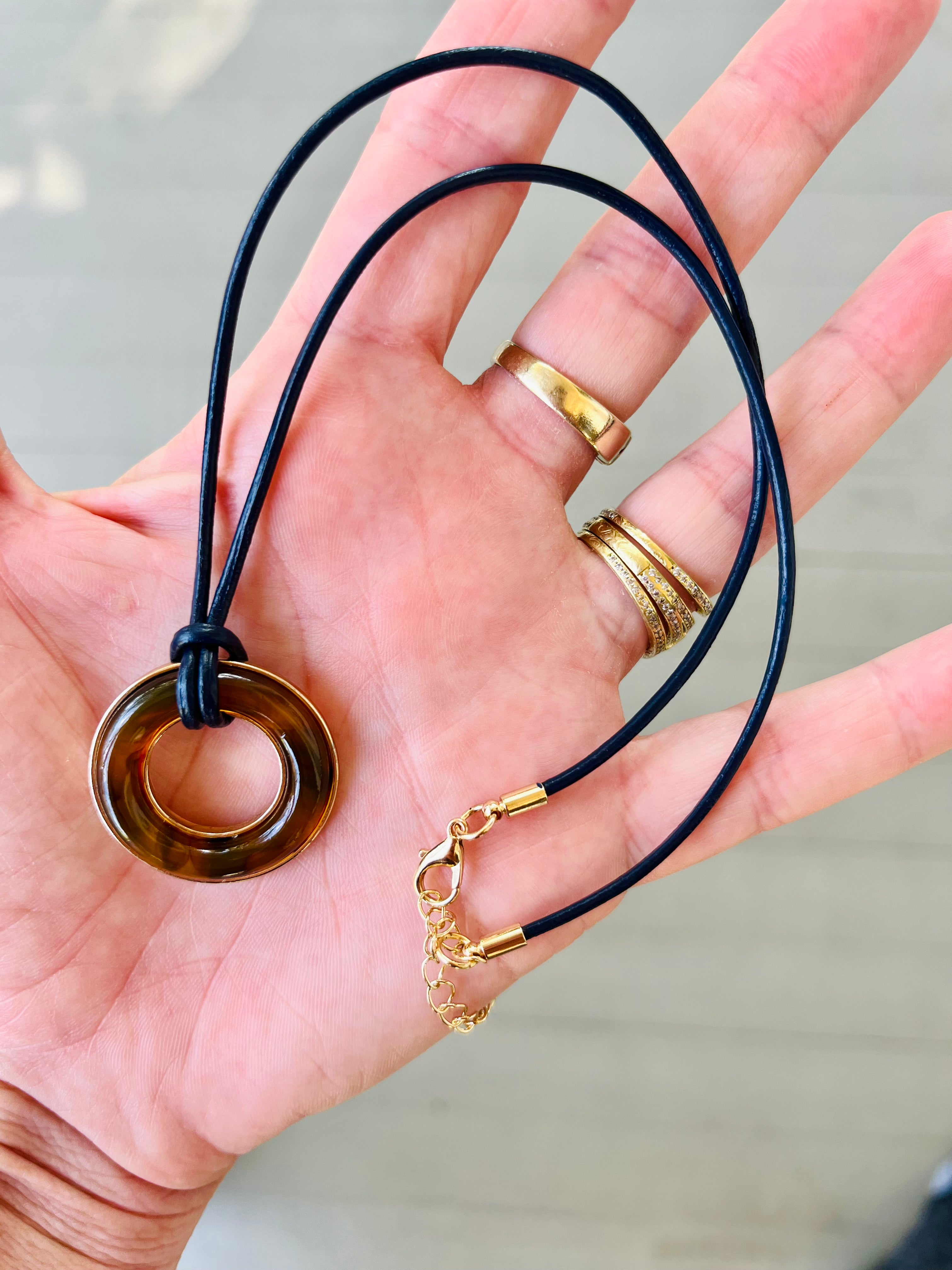 Marbled Ring Necklace