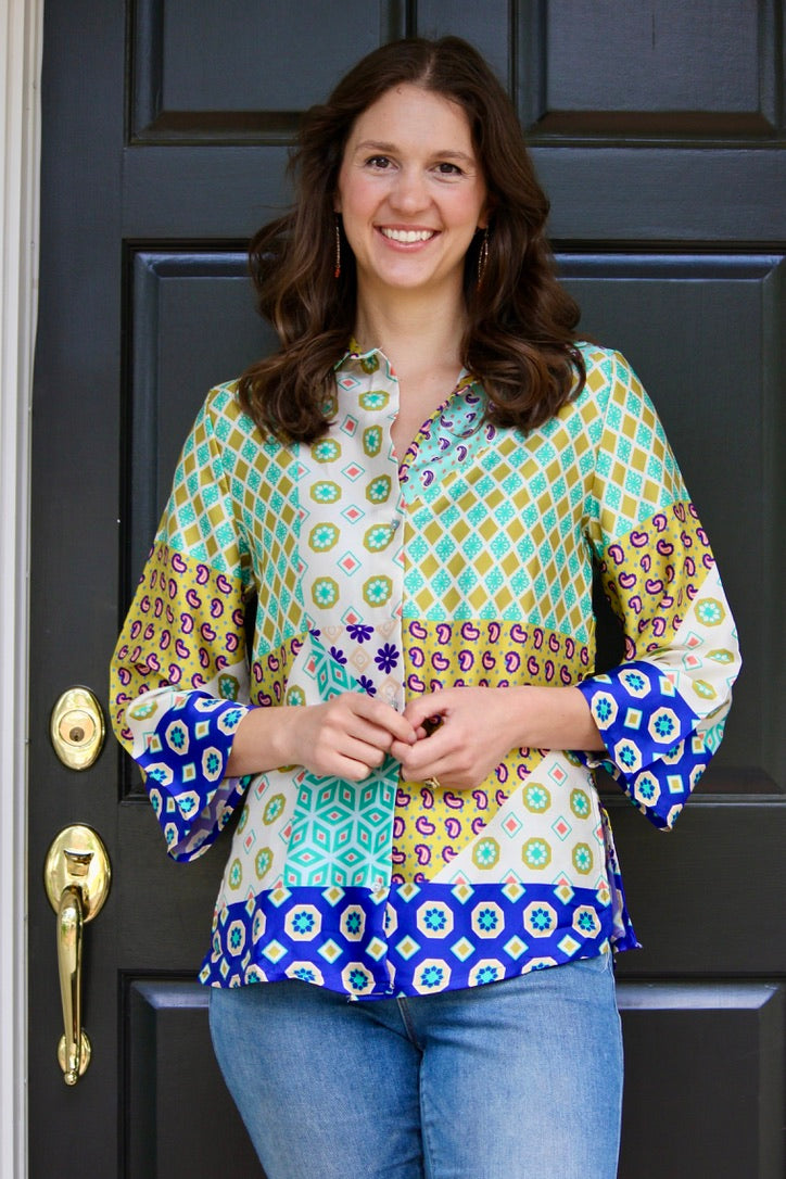 Mod Patchwork Blouse