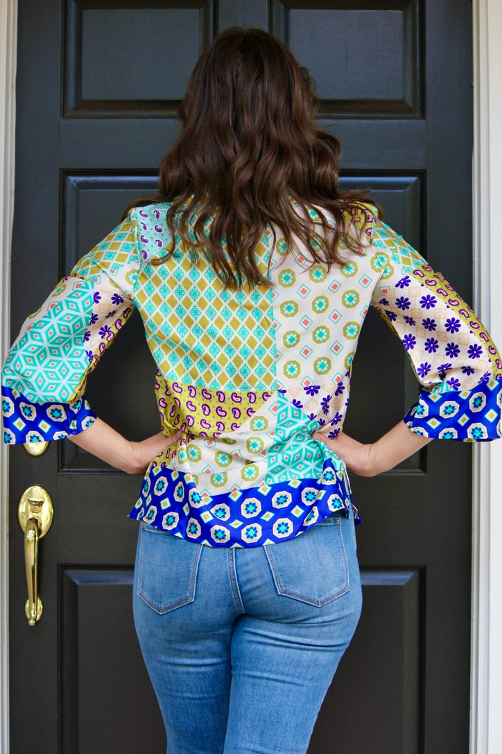 Mod Patchwork Blouse
