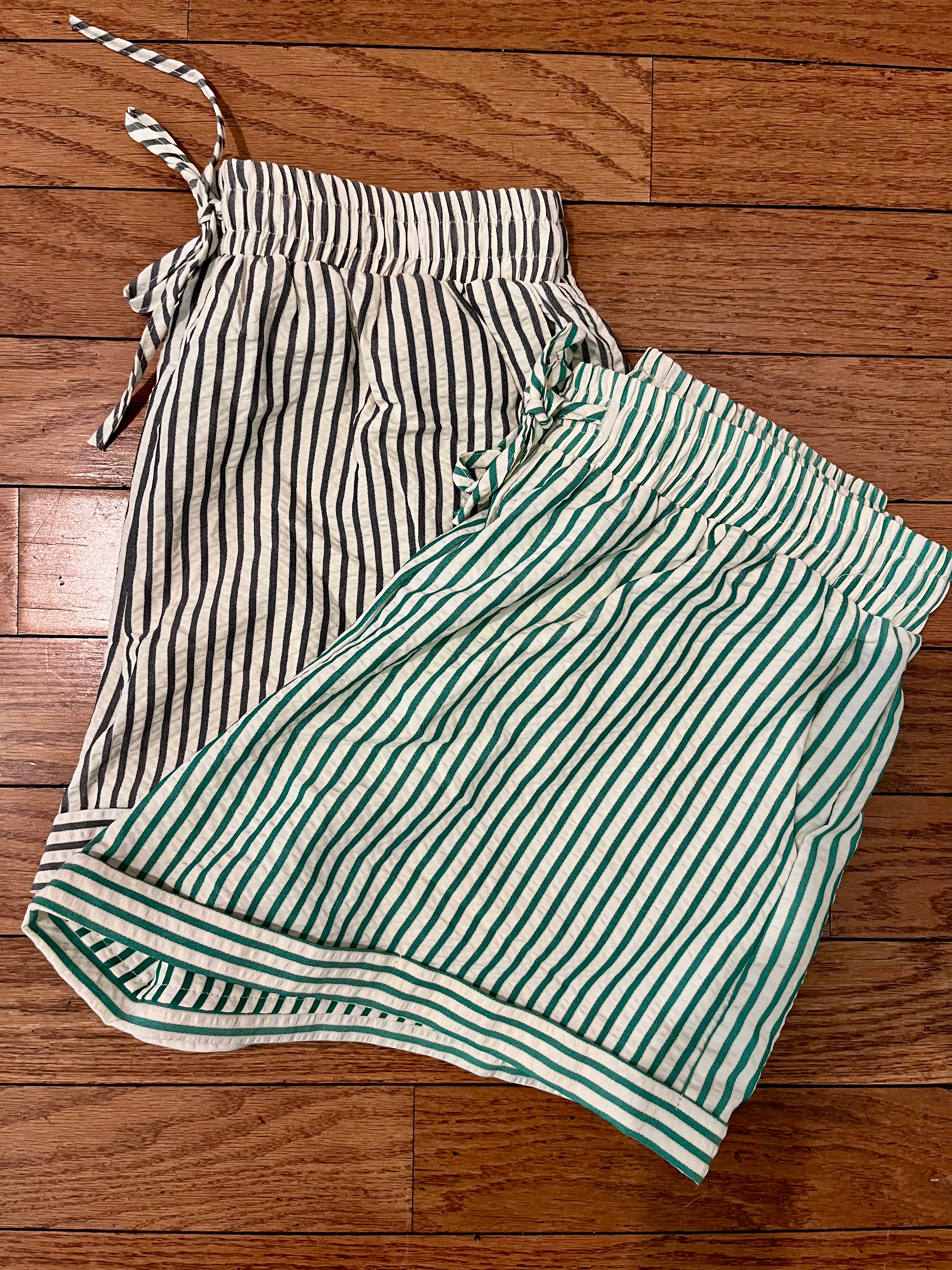 Striped Seersucker Shorts
