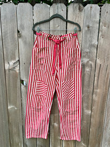 Railroad Stripe Utility Pant - Red