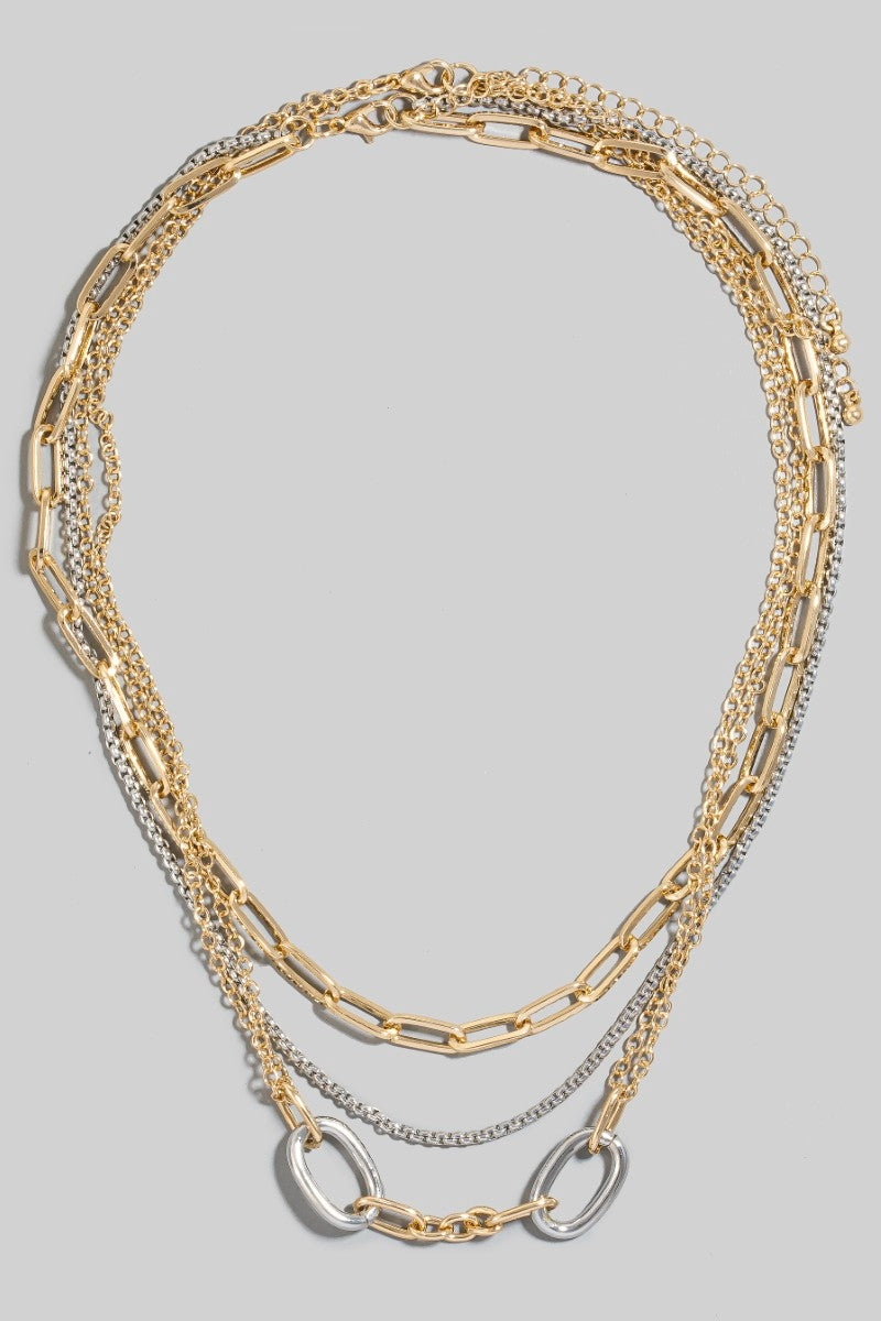 Mixed Metal Chain Necklace