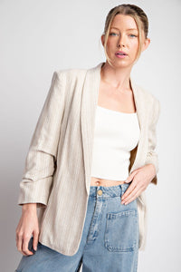 Striped Linen Blazer