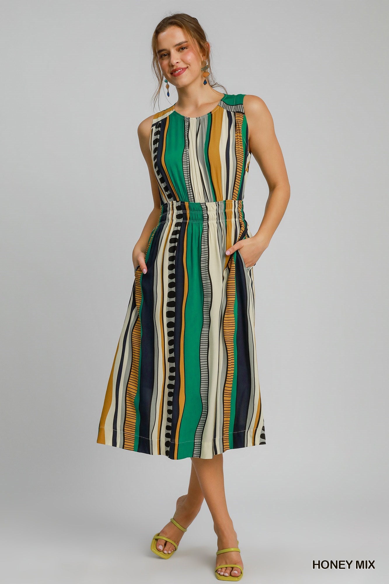 Anna Abstract Midi Dress