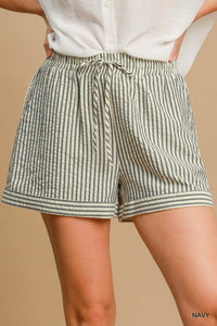 Striped Seersucker Shorts
