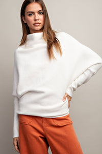 Slouchy Mock Neck Sweater
