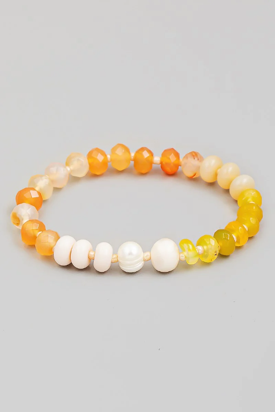 Colorful Stone & FWP Bracelet