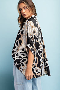Chains of Love Blouse - Black Mix
