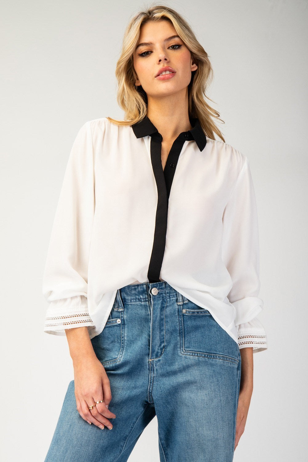 Carol Color Blocked Blouse