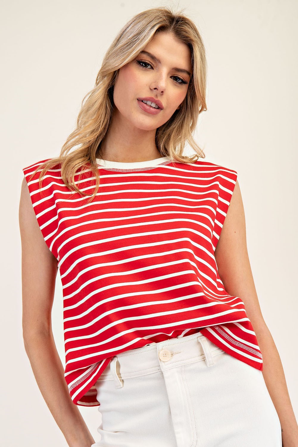 Striped Cap Tank