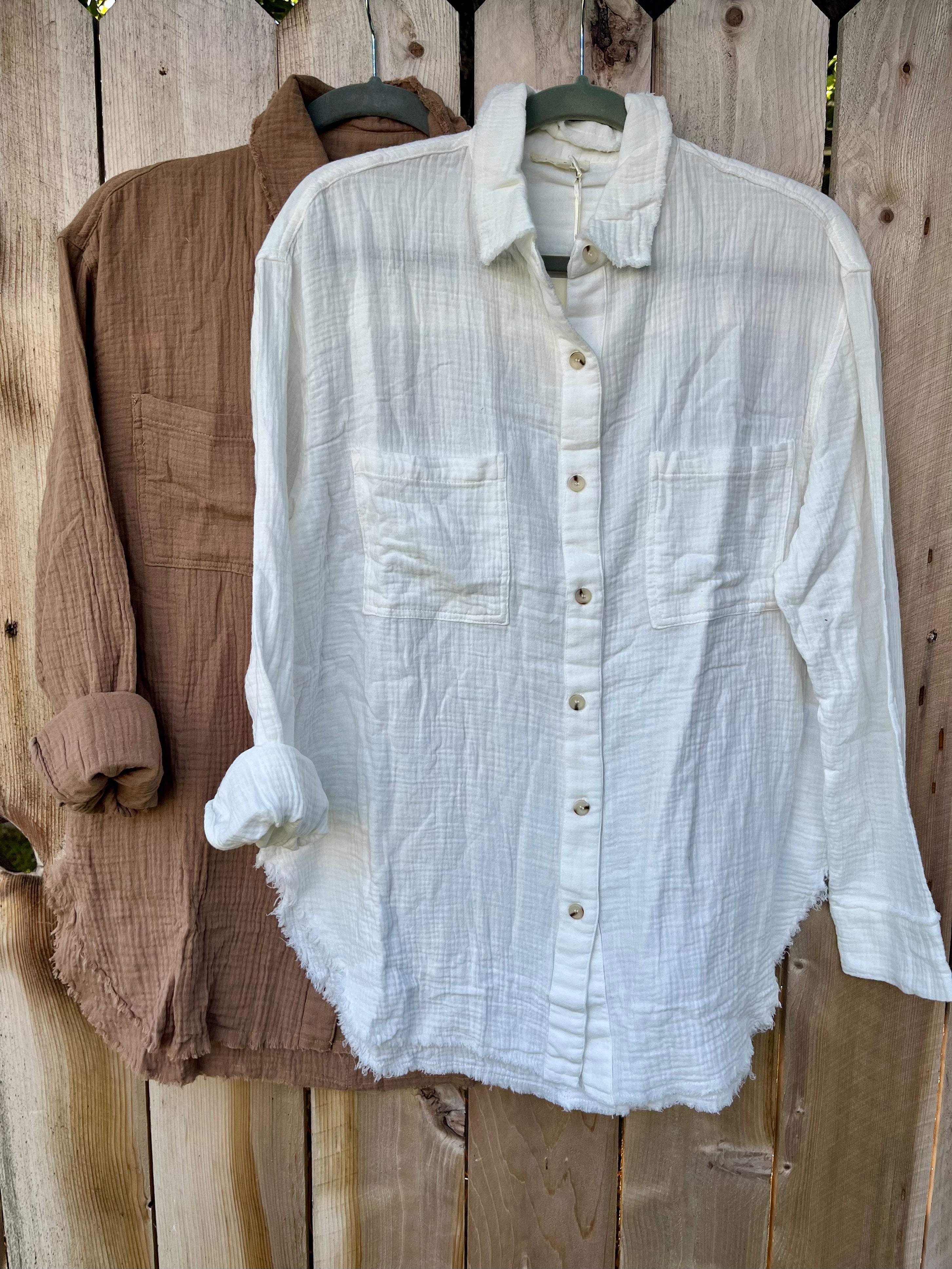 Cotton Gauze Button Down