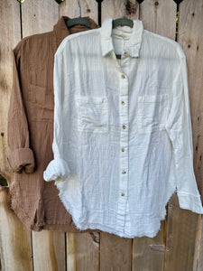 Cotton Gauze Button Down