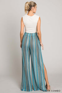Crochet CoverUp Pant - Blue Mix
