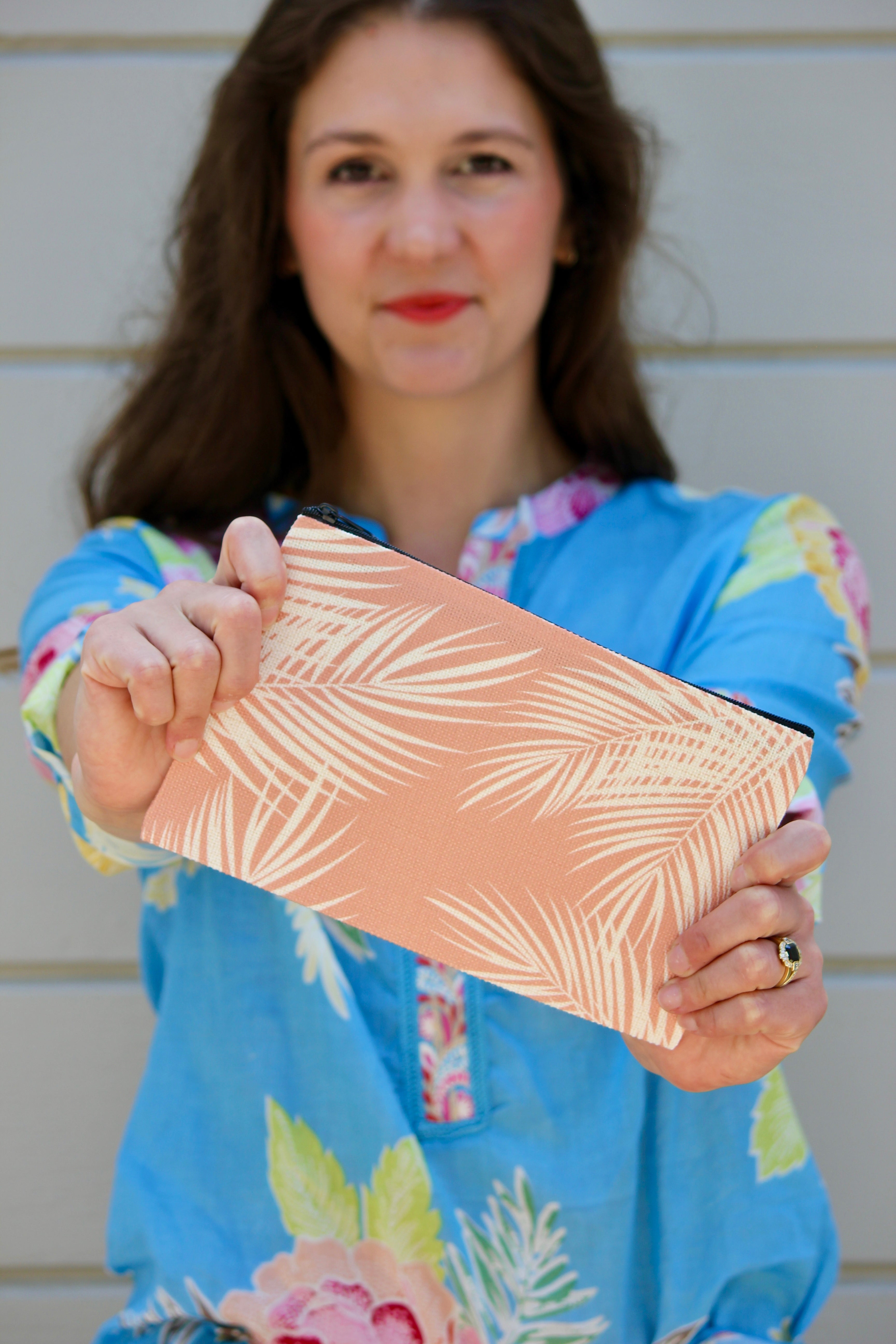 Palm Pouch - Tan/Coral/Black/Sage