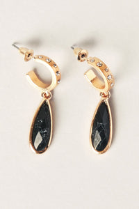 Black Onyx Teardrop Earrings