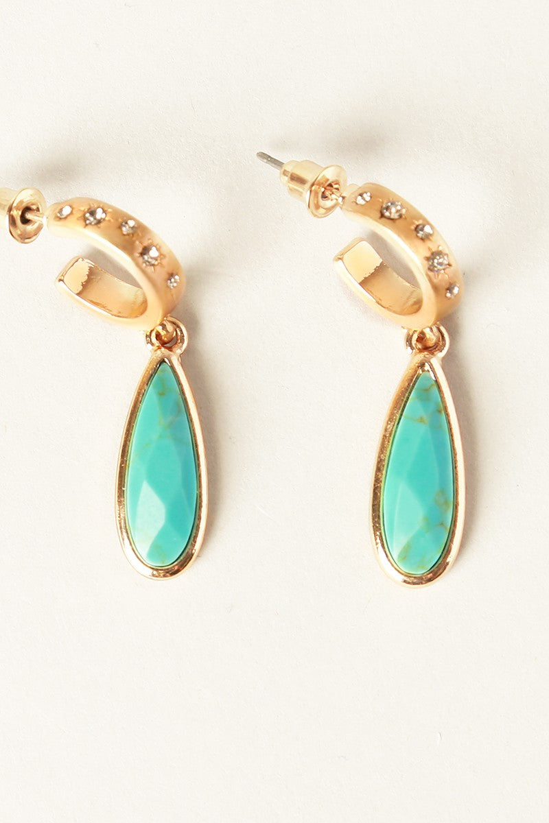 Turquoise Teardrop Earrings