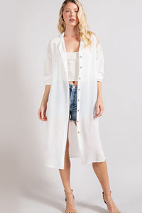 Button Up Jacket - White