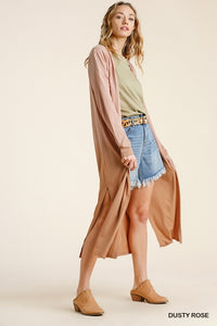 Ombre Cardigan - Dusty Rose