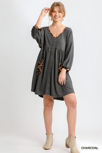 Animal Print Pocket Dress