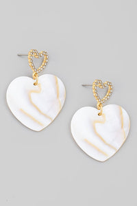 MOP Heart Earring