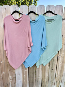 Sylvia Waffle Knit Poncho