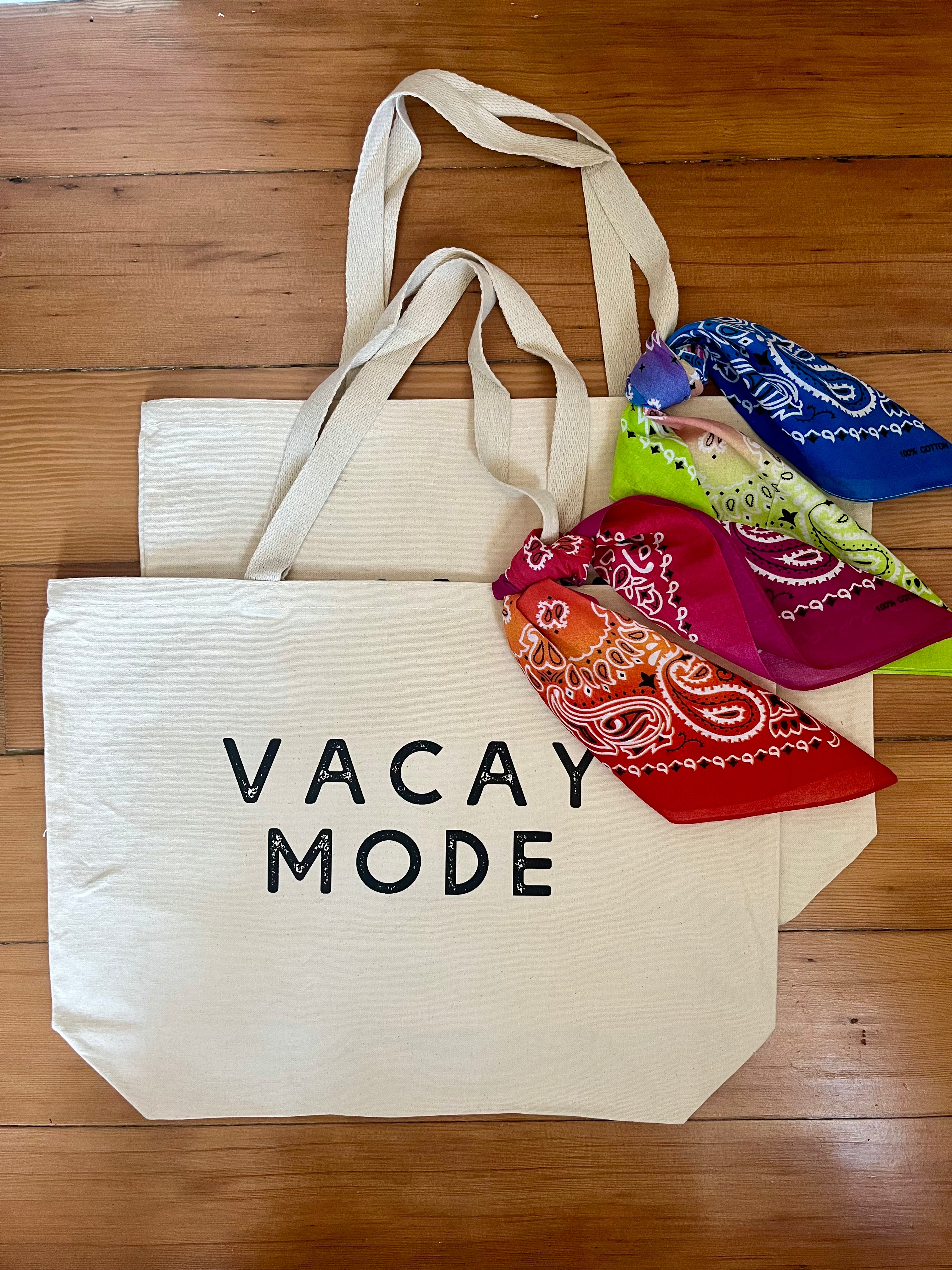 Vacay Mode XL Canvas Tote